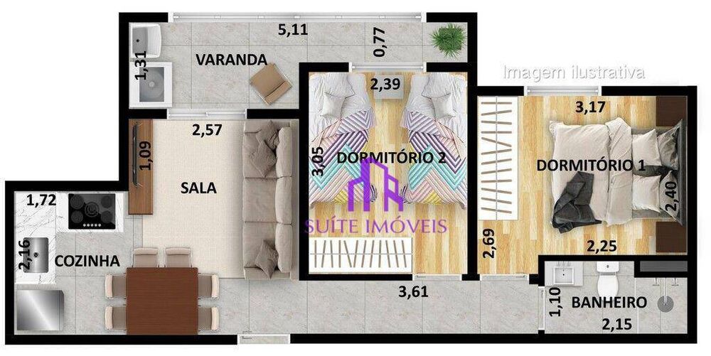 Apartamento, 2 quartos, 115 m² - Foto 9