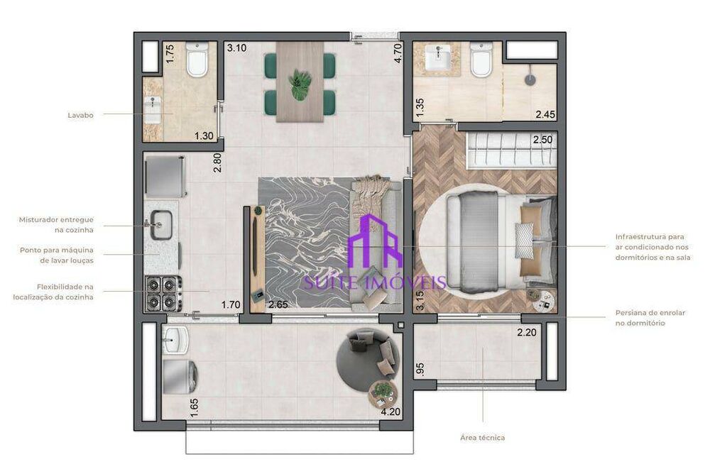 Apartamento, 3 quartos, 87 m² - Foto 3