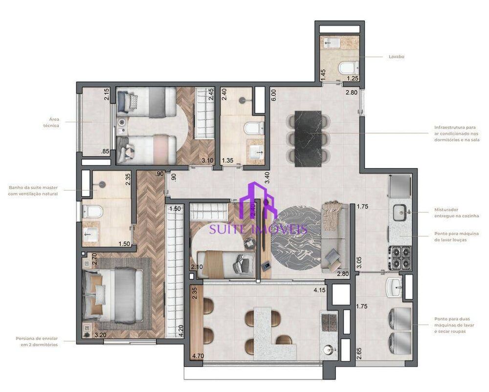 Apartamento, 3 quartos, 87 m² - Foto 1