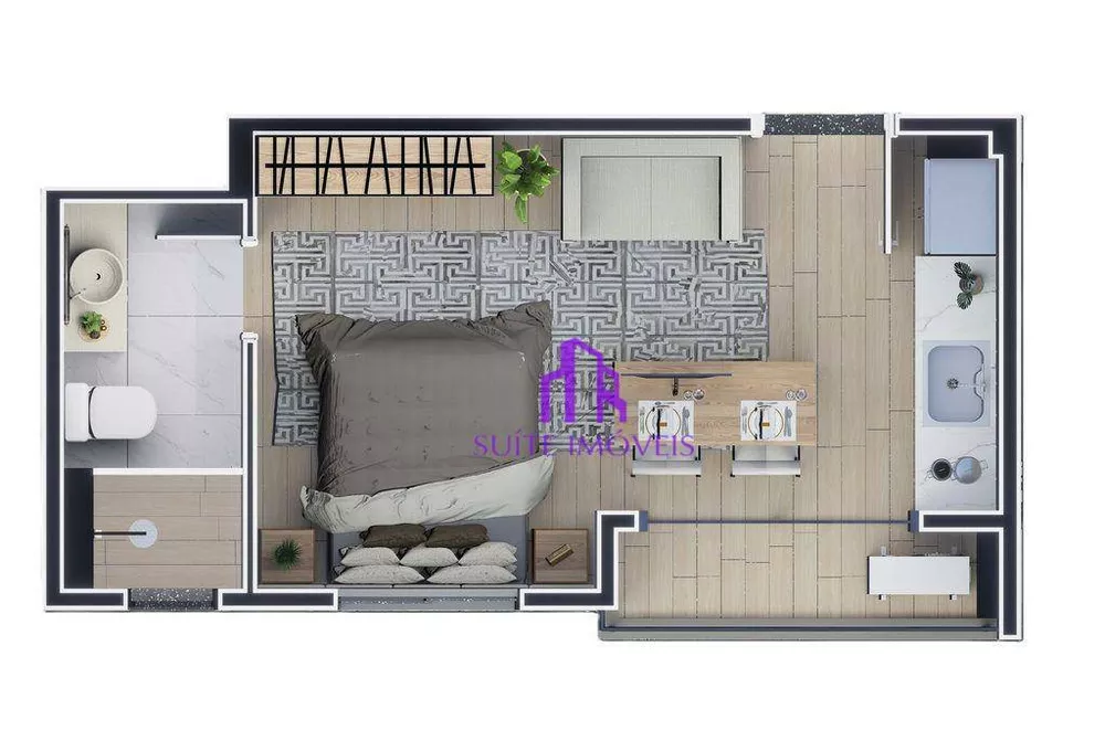 Kitnet-Studio, 32 m² - Foto 3