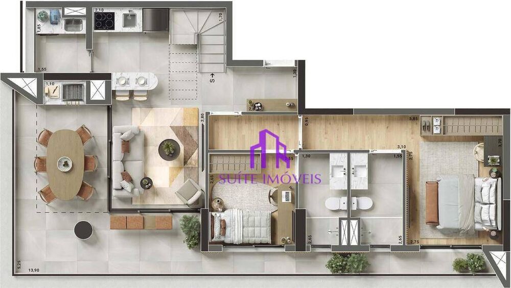 Cobertura, 3 quartos, 233 m² - Foto 2