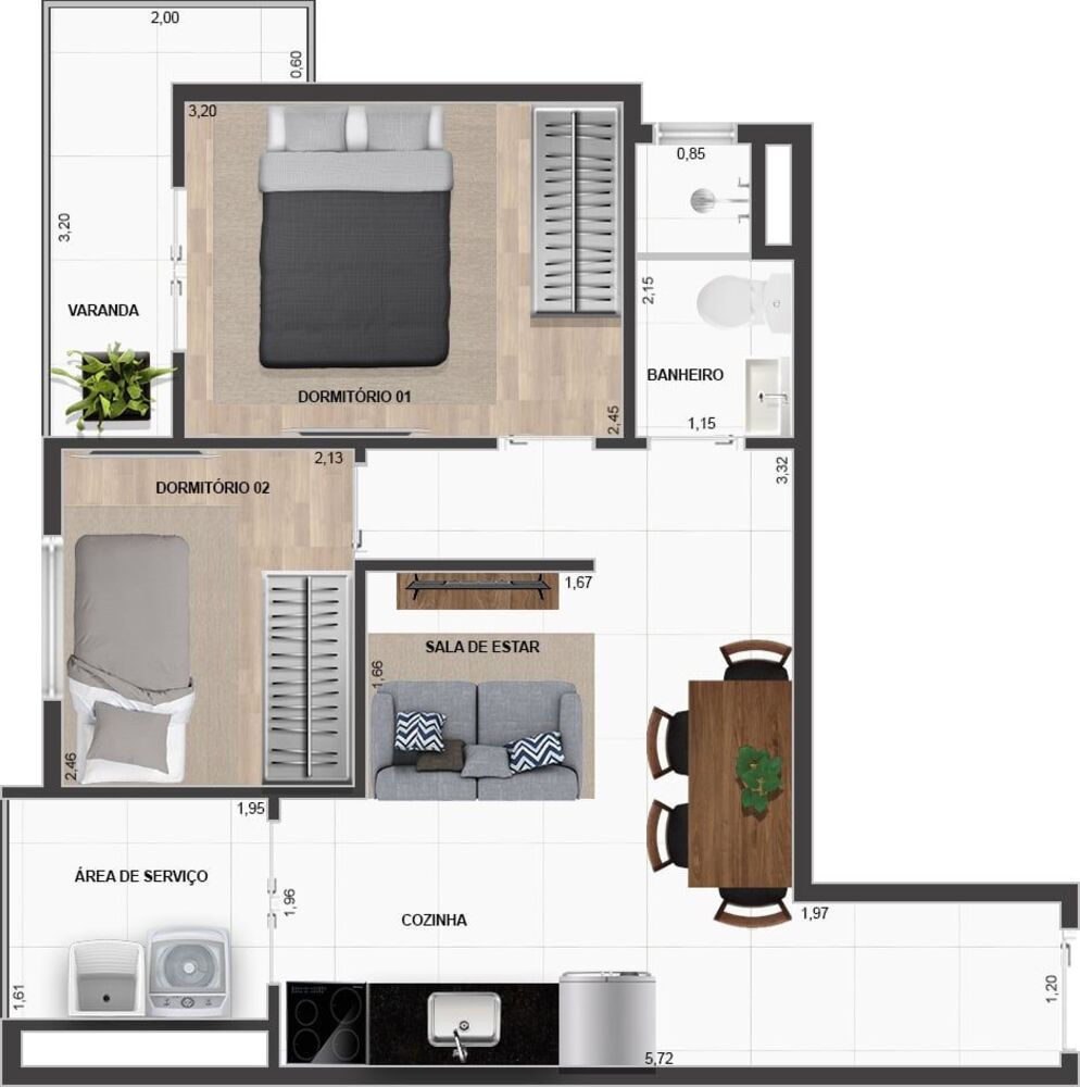 Apartamento, 1 quarto, 42 m² - Foto 4