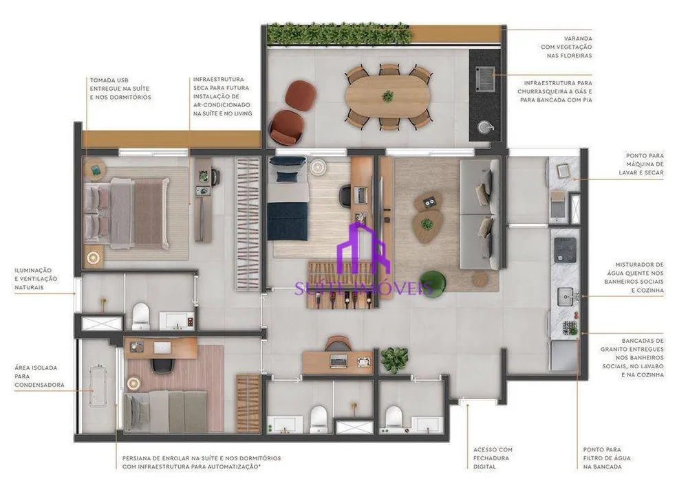 Apartamento, 3 quartos, 86 m² - Foto 2