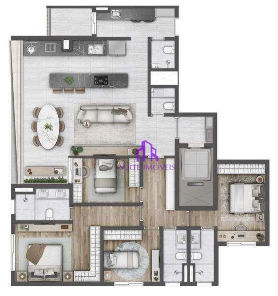 Cobertura, 3 quartos, 305 m² - Foto 4