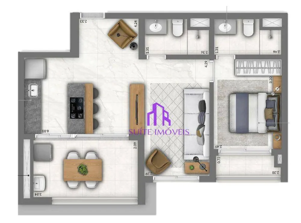 Apartamento, 3 quartos, 82 m² - Foto 2