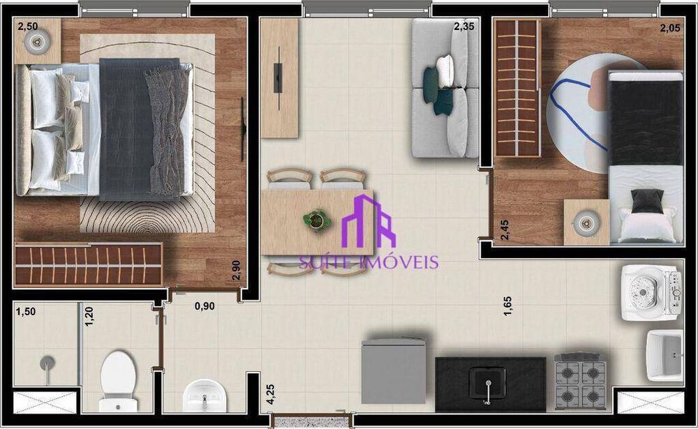 Apartamento, 2 quartos, 33 m² - Foto 1