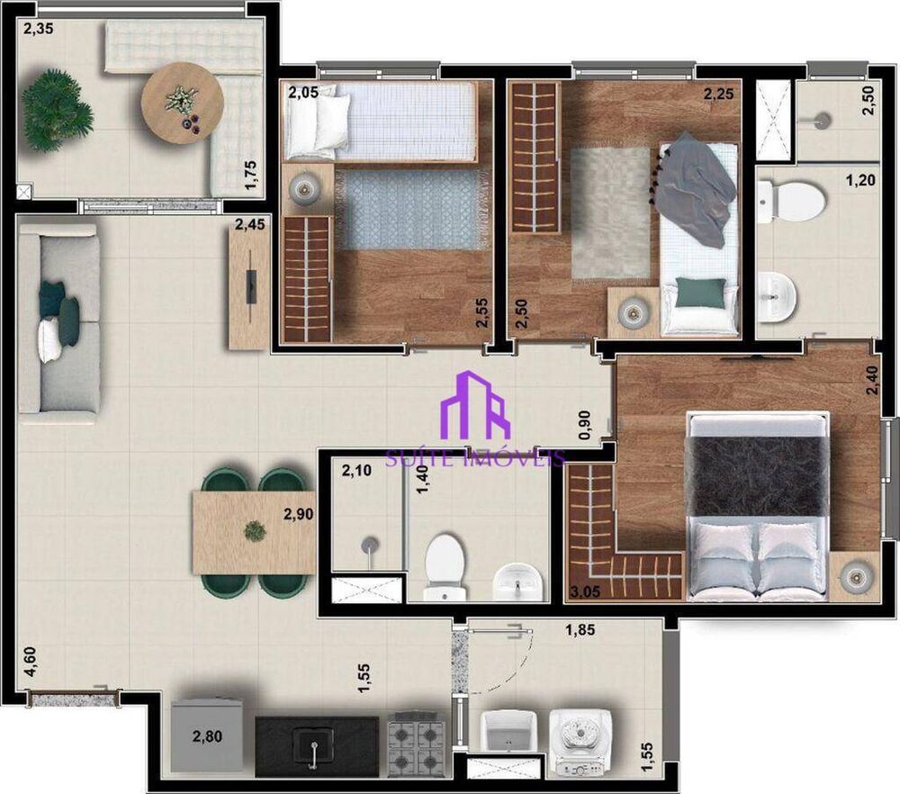 Apartamento, 2 quartos, 33 m² - Foto 2