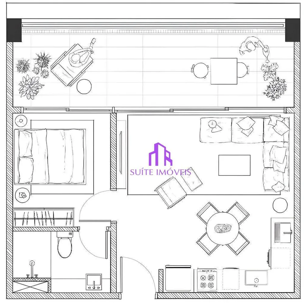 Apartamento, 1 quarto, 54 m² - Foto 2