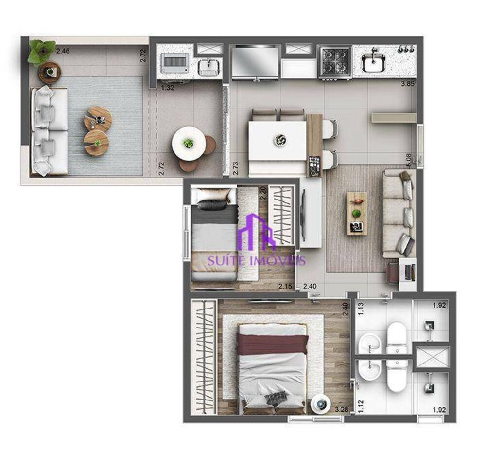 Apartamento, 2 quartos, 42 m² - Foto 13
