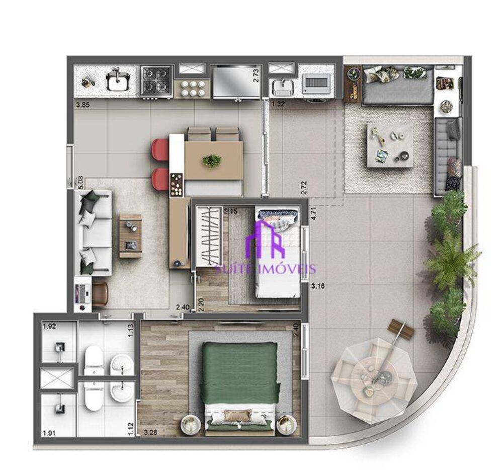 Apartamento, 2 quartos, 42 m² - Foto 6