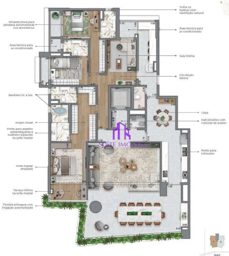 Apartamento, 3 quartos, 169 m² - Foto 2