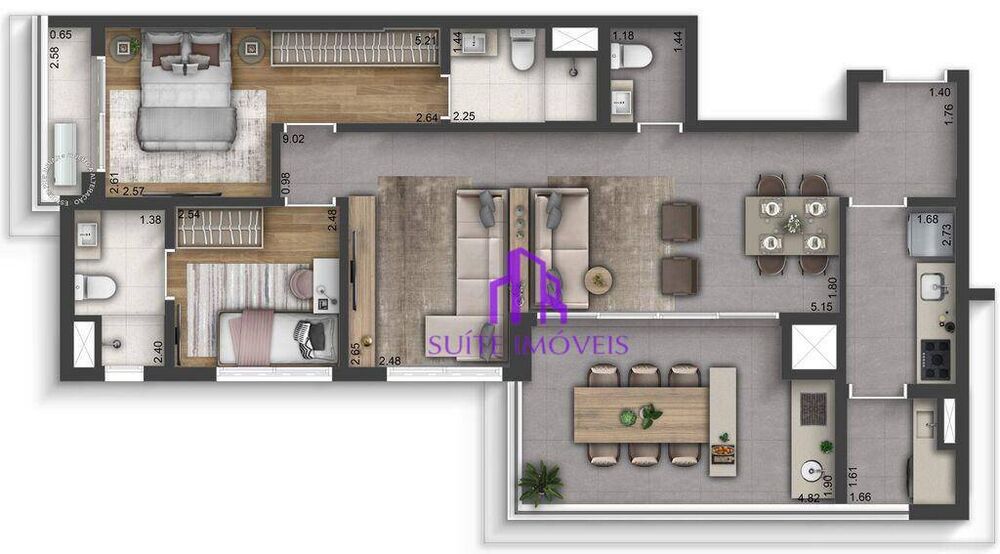 Apartamento, 3 quartos, 137 m² - Foto 1