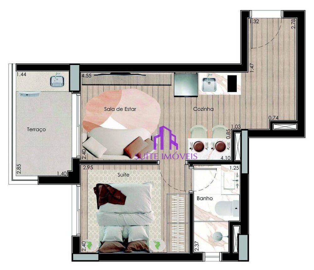 Apartamento à venda com 1 quarto, 31m² - Foto 10