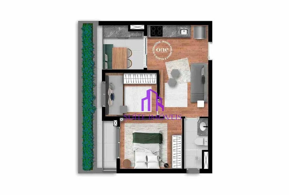 Kitnet-Studio, 35 m² - Foto 3