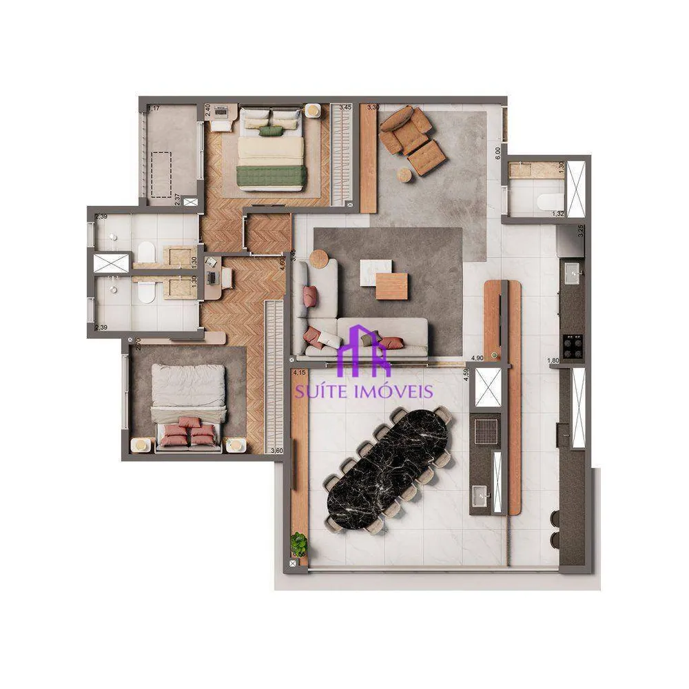 Apartamento, 3 quartos, 135 m² - Foto 1