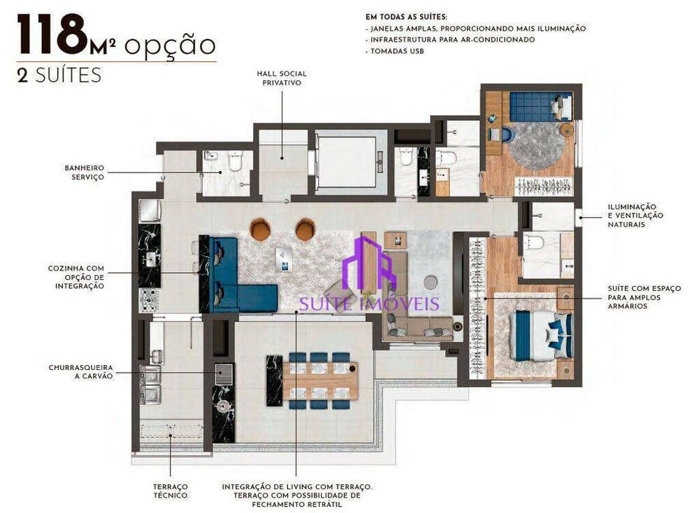 Apartamento, 3 quartos, 118 m² - Foto 5