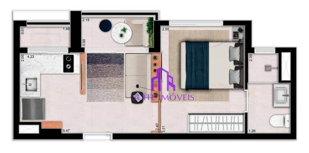 Apartamento, 2 quartos, 44 m² - Foto 2