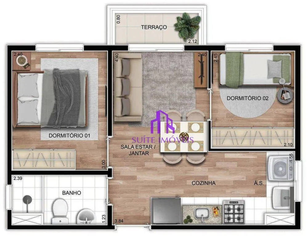 Apartamento, 2 quartos, 33 m² - Foto 4