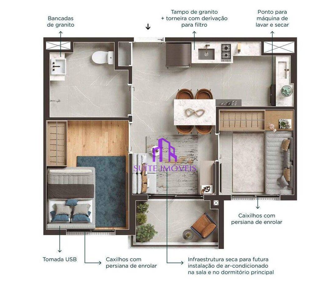Apartamento, 2 quartos, 37 m² - Foto 4