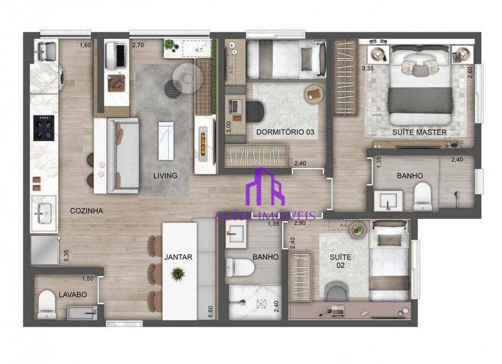 Apartamento, 2 quartos, 107 m² - Foto 18