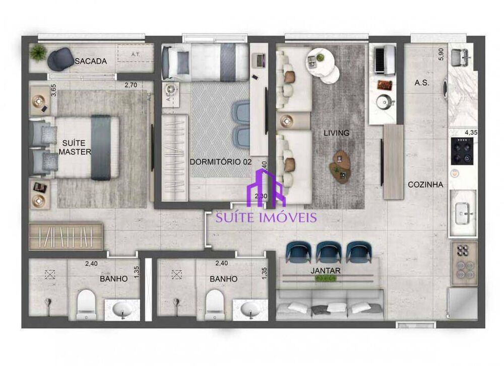 Apartamento, 2 quartos, 107 m² - Foto 16