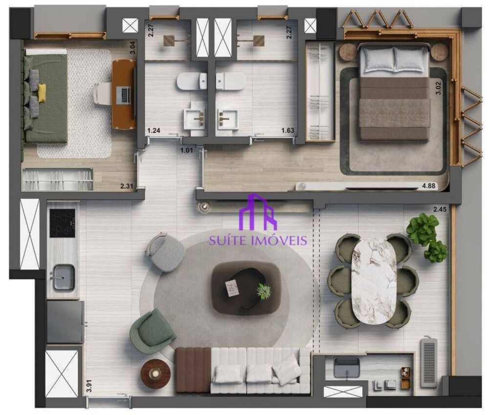 Apartamento, 3 quartos, 91 m² - Foto 3