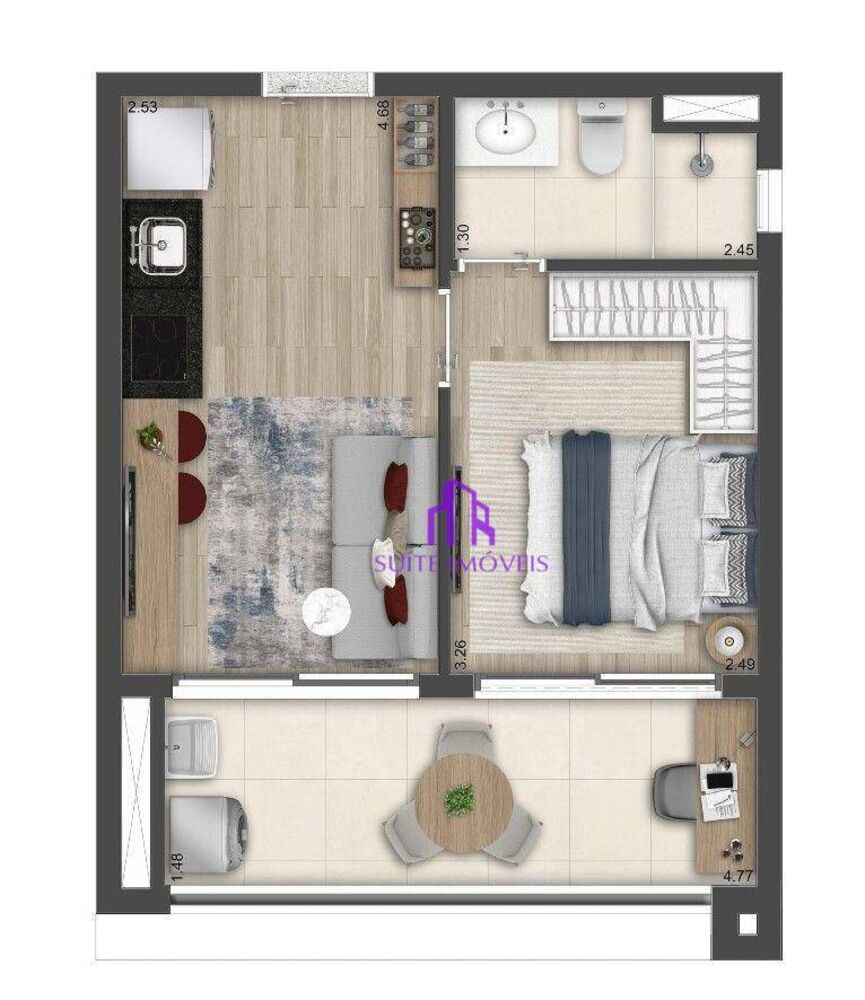 Apartamento, 1 quarto, 36 m² - Foto 16