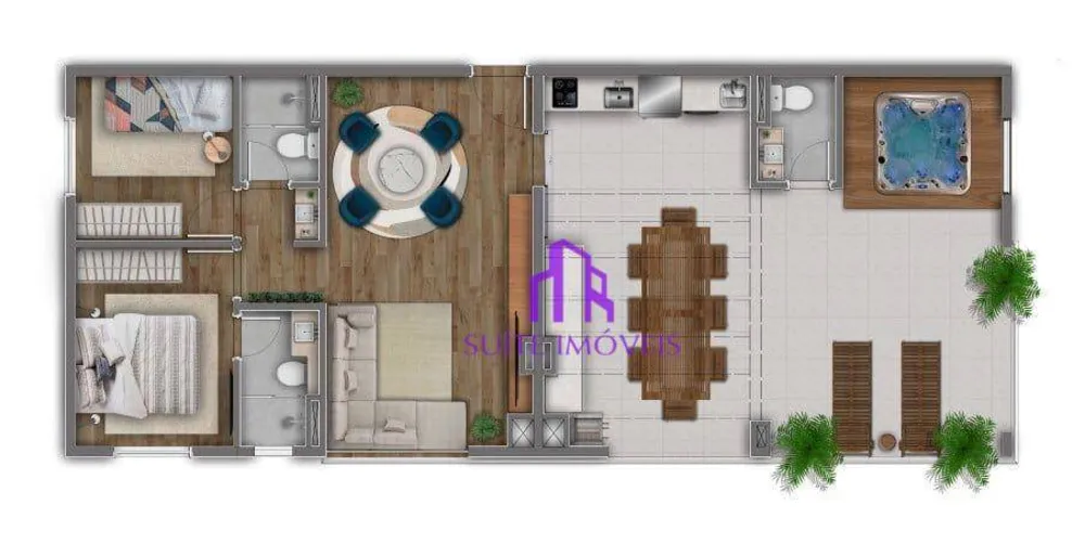 Cobertura, 2 quartos, 81 m² - Foto 1