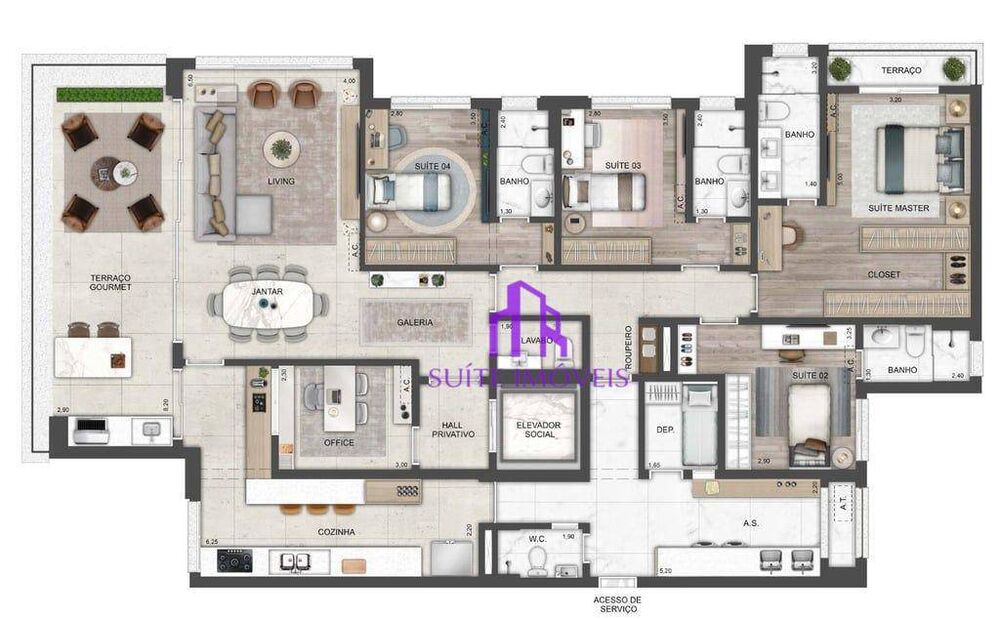 Apartamento, 4 quartos, 220 m² - Foto 3