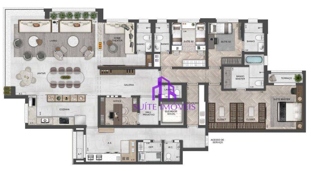 Apartamento, 4 quartos, 220 m² - Foto 4