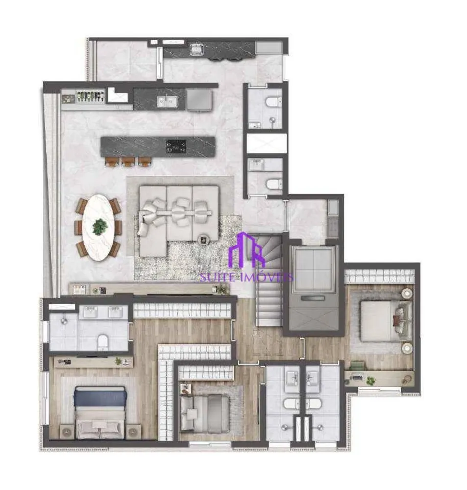 Cobertura, 4 quartos, 345 m² - Foto 1