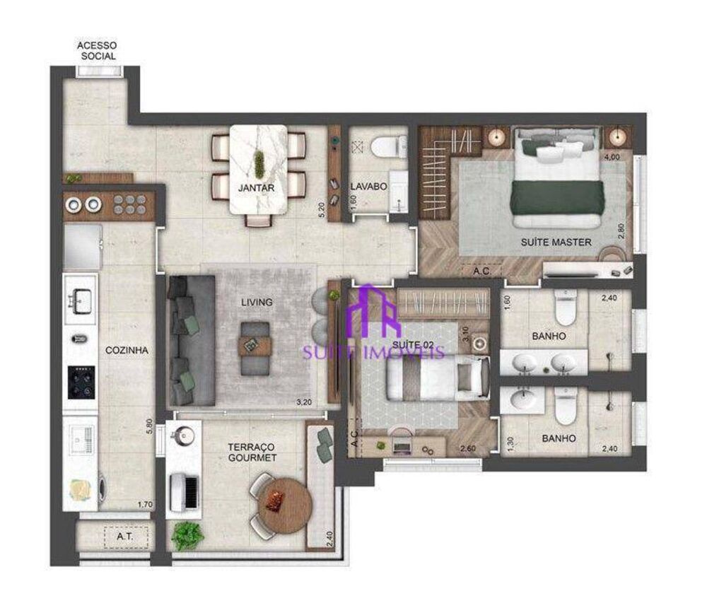 Apartamento, 2 quartos, 80 m² - Foto 5