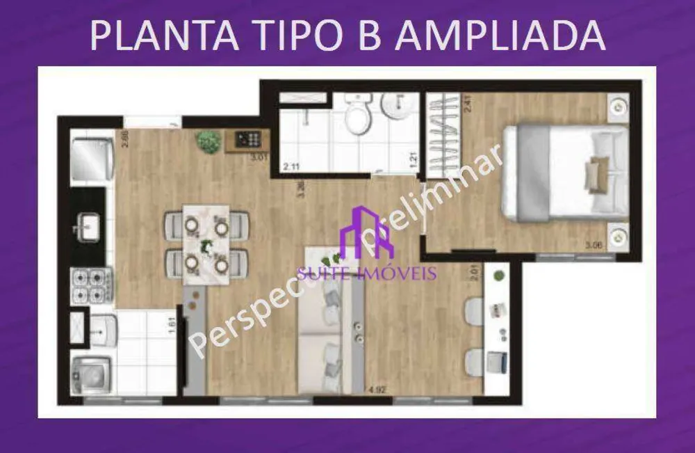 Apartamento, 2 quartos, 40 m² - Foto 4