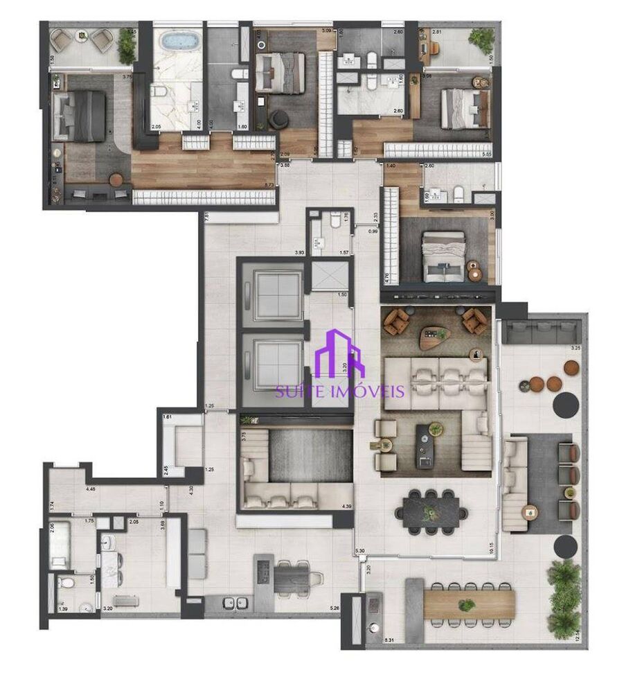 Apartamento, 4 quartos, 240 m² - Foto 1