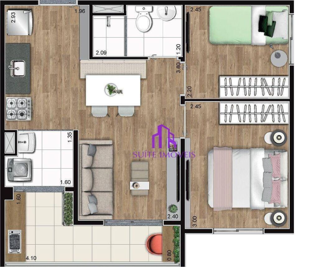 Apartamento, 2 quartos, 37 m² - Foto 3