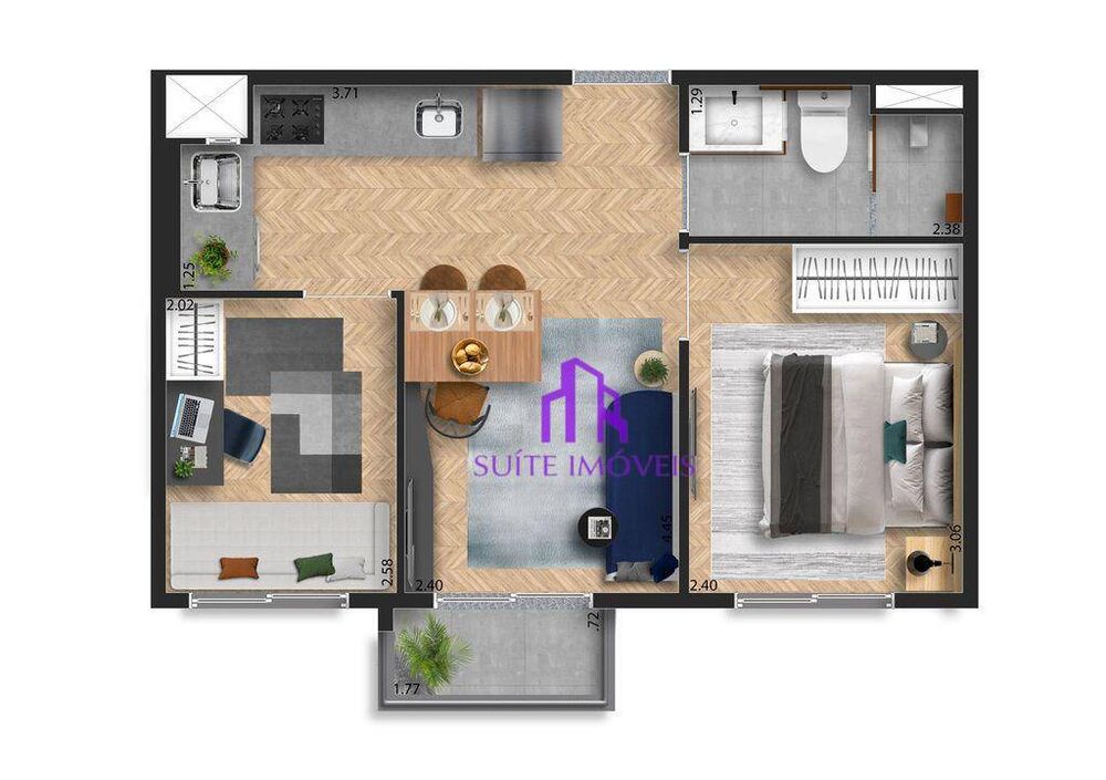 Apartamento, 1 quarto, 28 m² - Foto 8