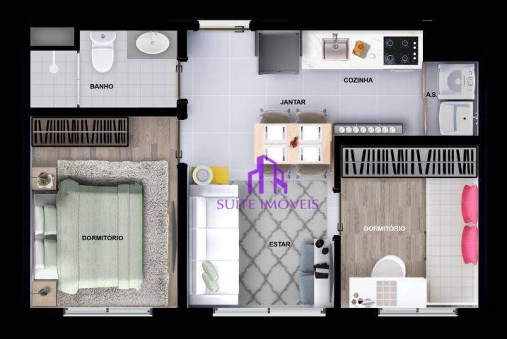 Apartamento, 2 quartos, 34 m² - Foto 2
