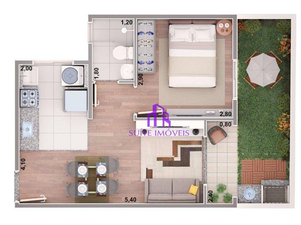 Apartamento, 1 quarto, 35 m² - Foto 1