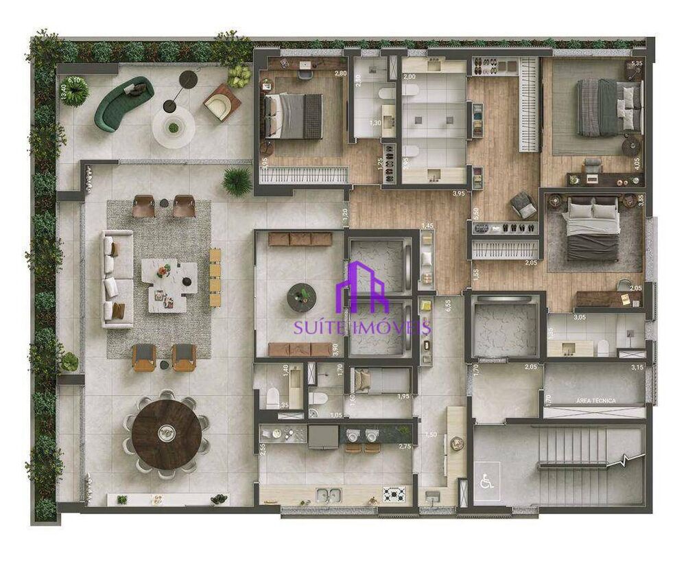 Apartamento, 3 quartos, 262 m² - Foto 2