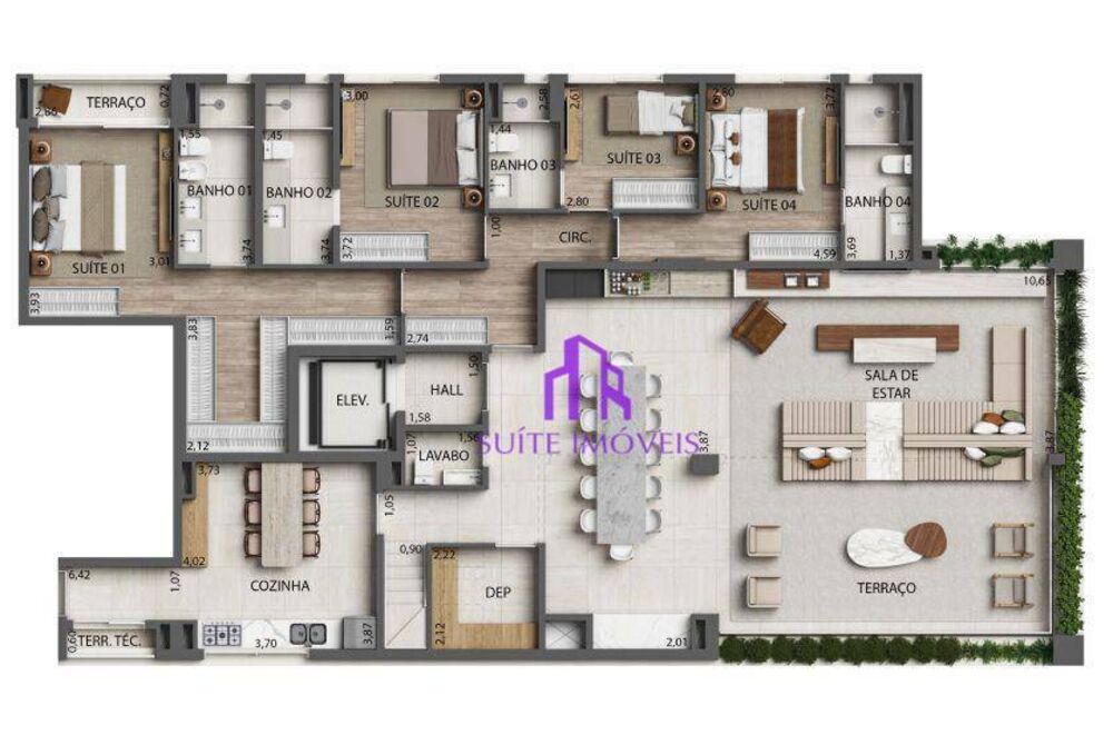 Cobertura, 3 quartos, 354 m² - Foto 5