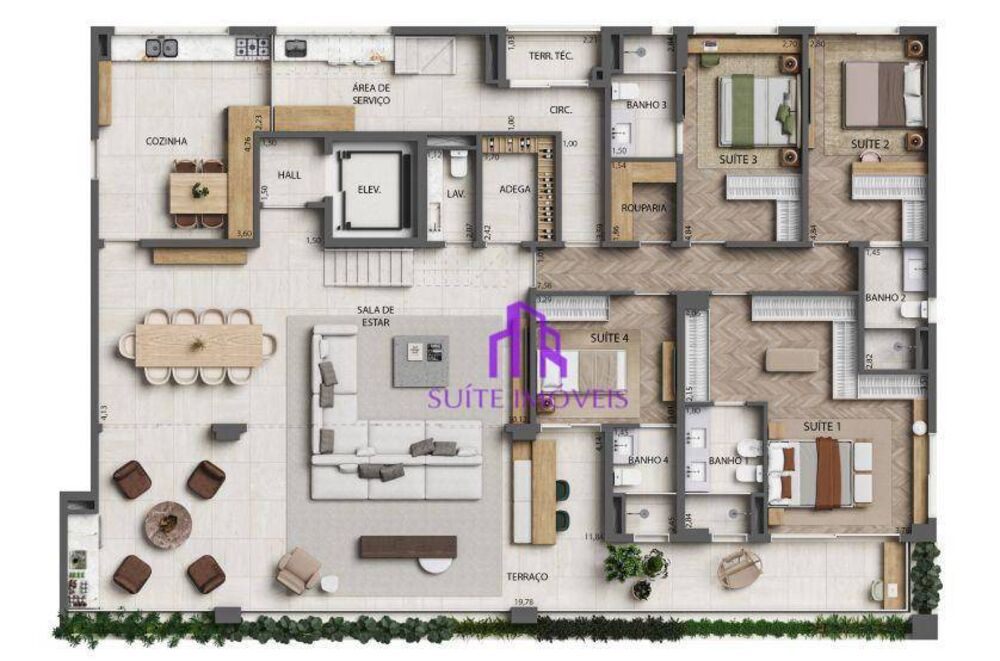 Cobertura, 3 quartos, 354 m² - Foto 8