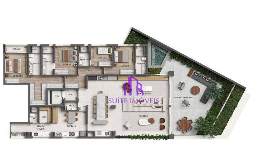 Cobertura, 3 quartos, 354 m² - Foto 9