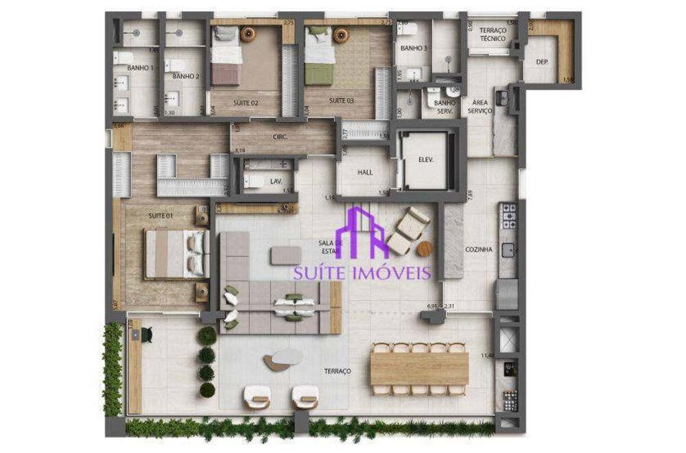 Cobertura, 3 quartos, 354 m² - Foto 12
