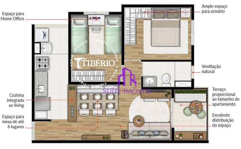 Apartamento, 2 quartos, 50 m² - Foto 1