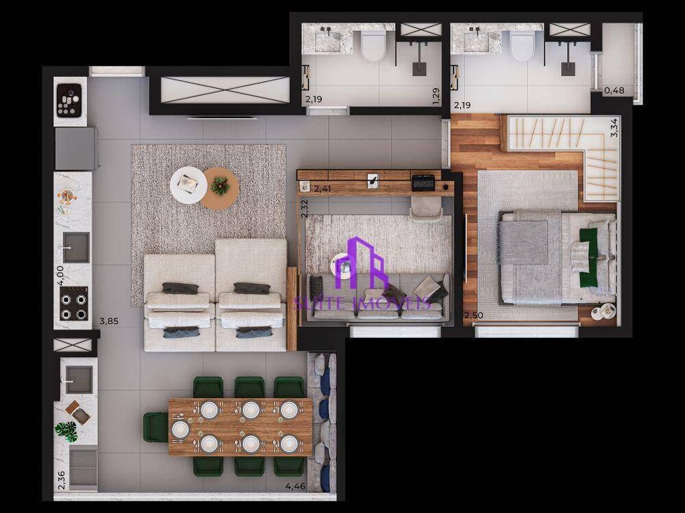 Apartamento, 1 quarto, 37 m² - Foto 4