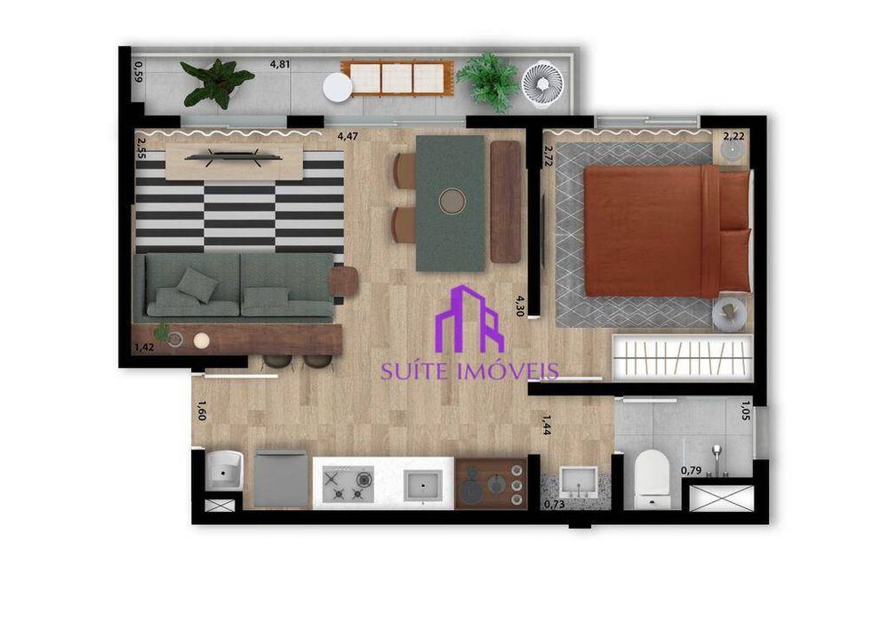 Apartamento, 1 quarto, 47 m² - Foto 27