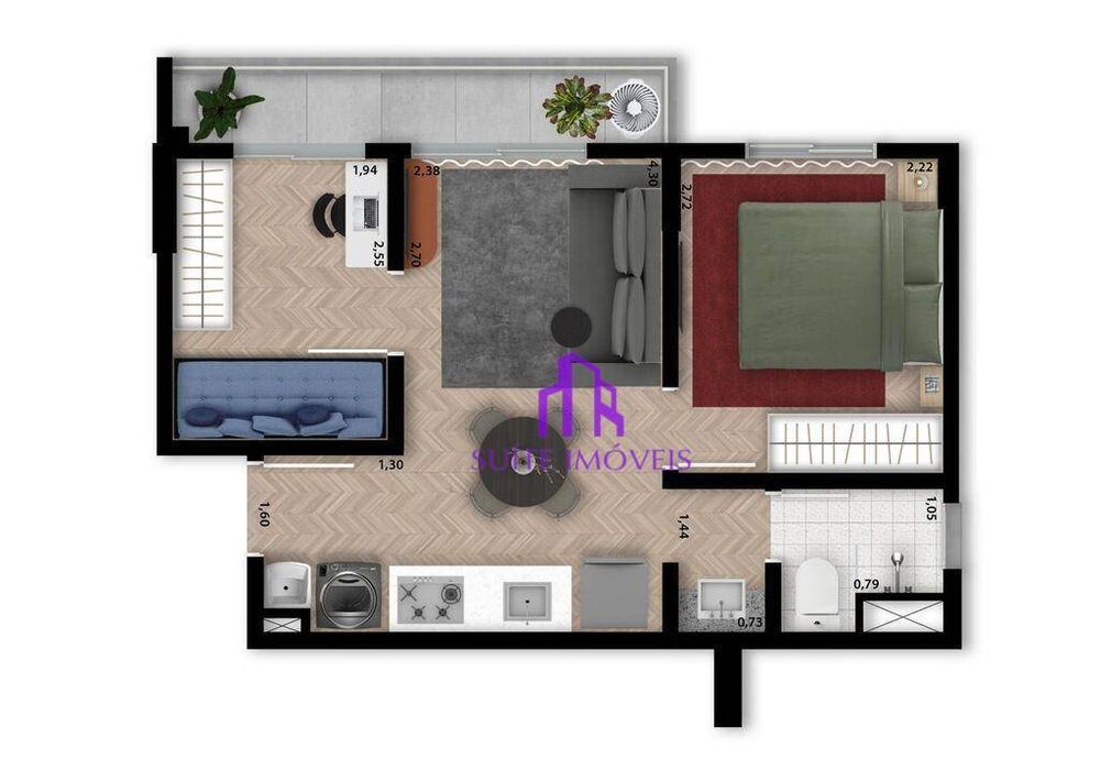 Apartamento, 1 quarto, 47 m² - Foto 32