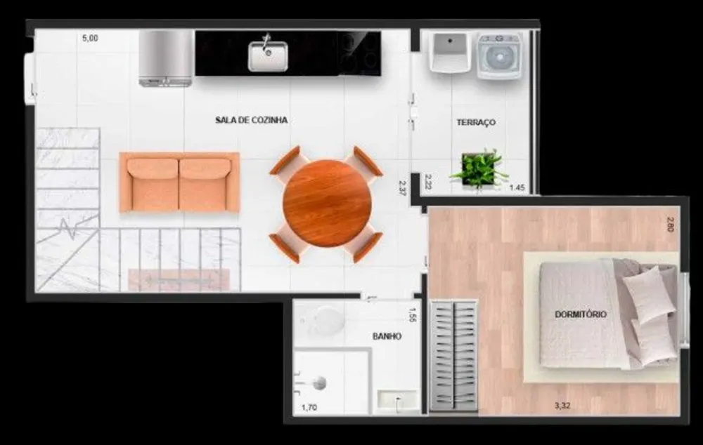 Apartamento, 2 quartos, 42 m² - Foto 1
