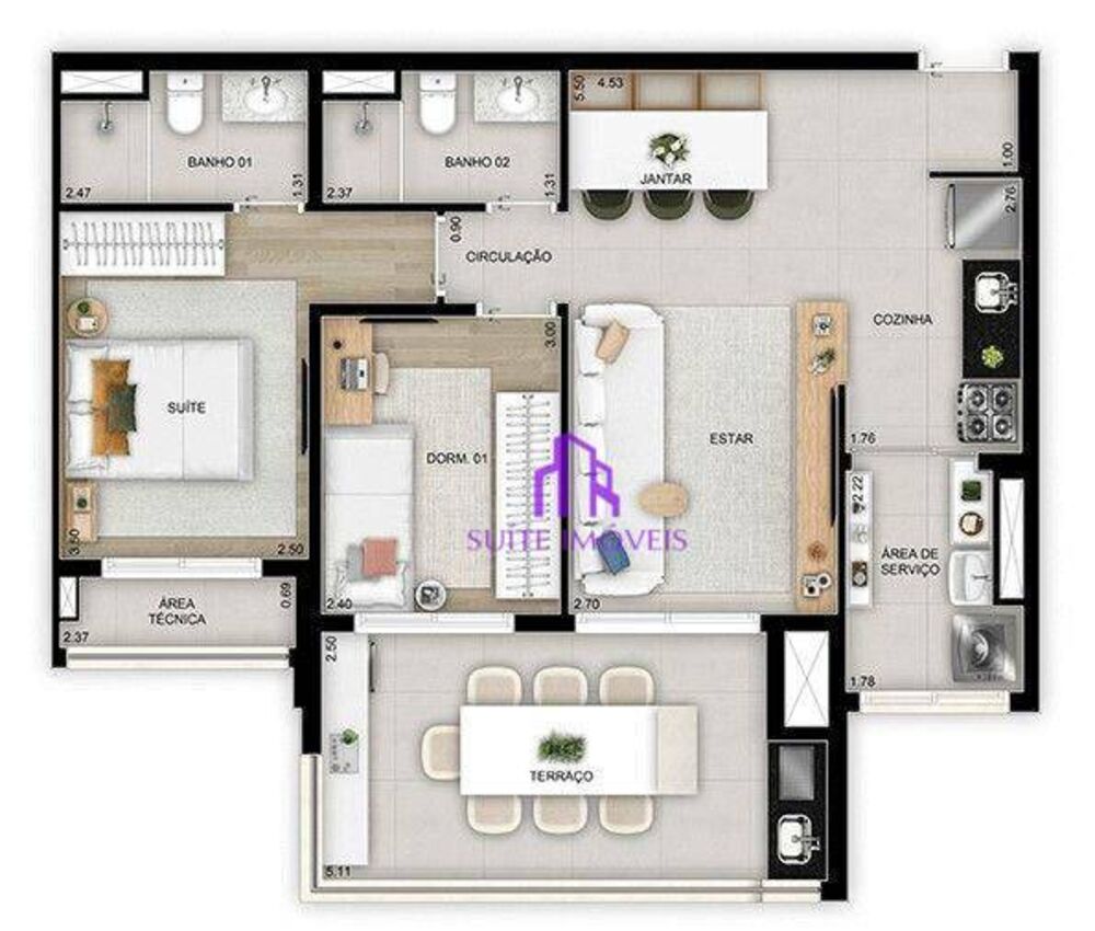 Apartamento, 2 quartos, 72 m² - Foto 5