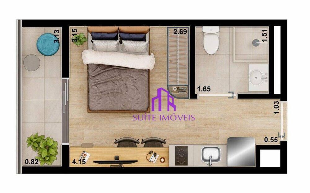 Apartamento, 1 quarto, 27 m² - Foto 4